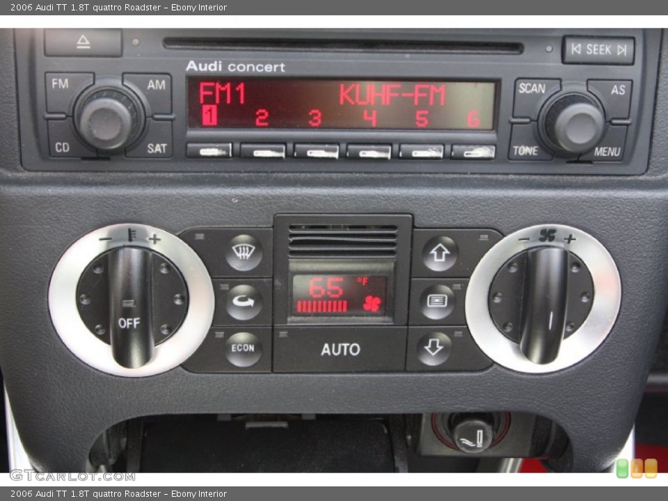 Ebony Interior Controls for the 2006 Audi TT 1.8T quattro Roadster #69111413