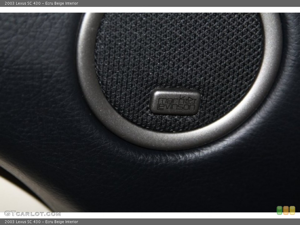 Ecru Beige Interior Audio System for the 2003 Lexus SC 430 #69111608