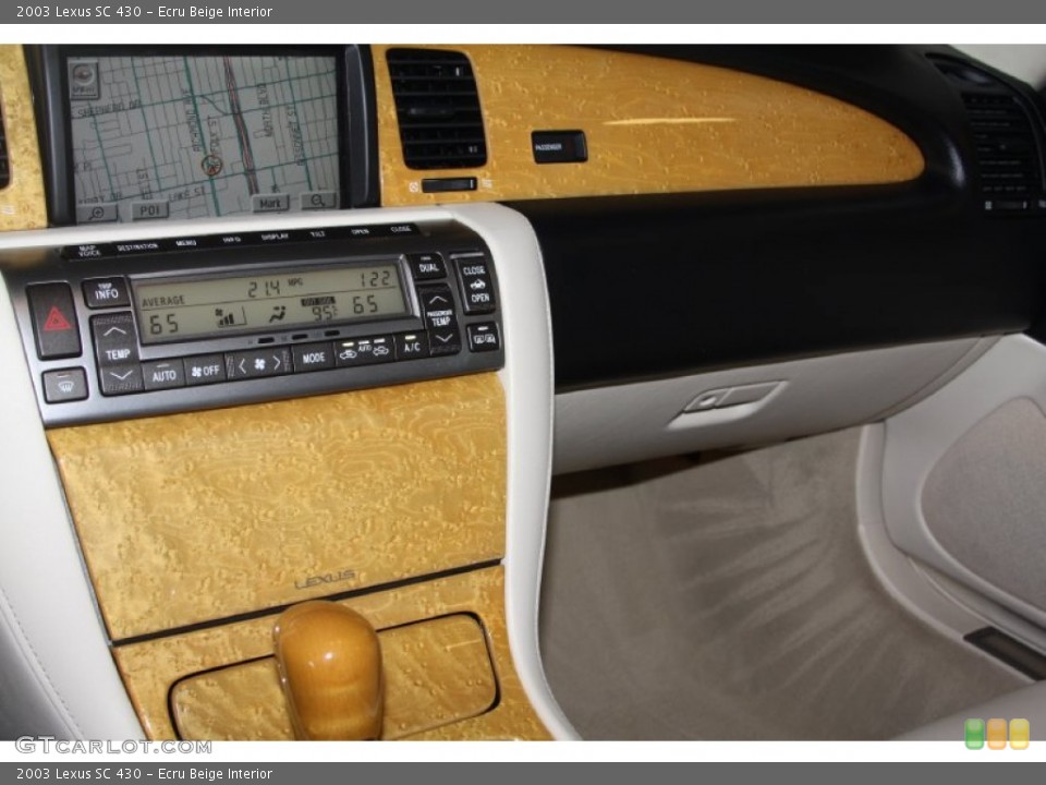 Ecru Beige Interior Controls for the 2003 Lexus SC 430 #69111647