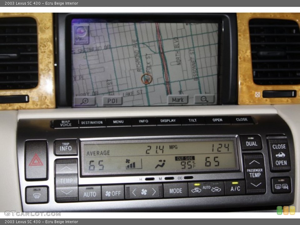 Ecru Beige Interior Controls for the 2003 Lexus SC 430 #69111716