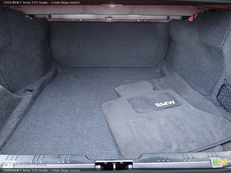 Cream Beige Interior Trunk for the 2009 BMW 5 Series 535i Sedan #69112175