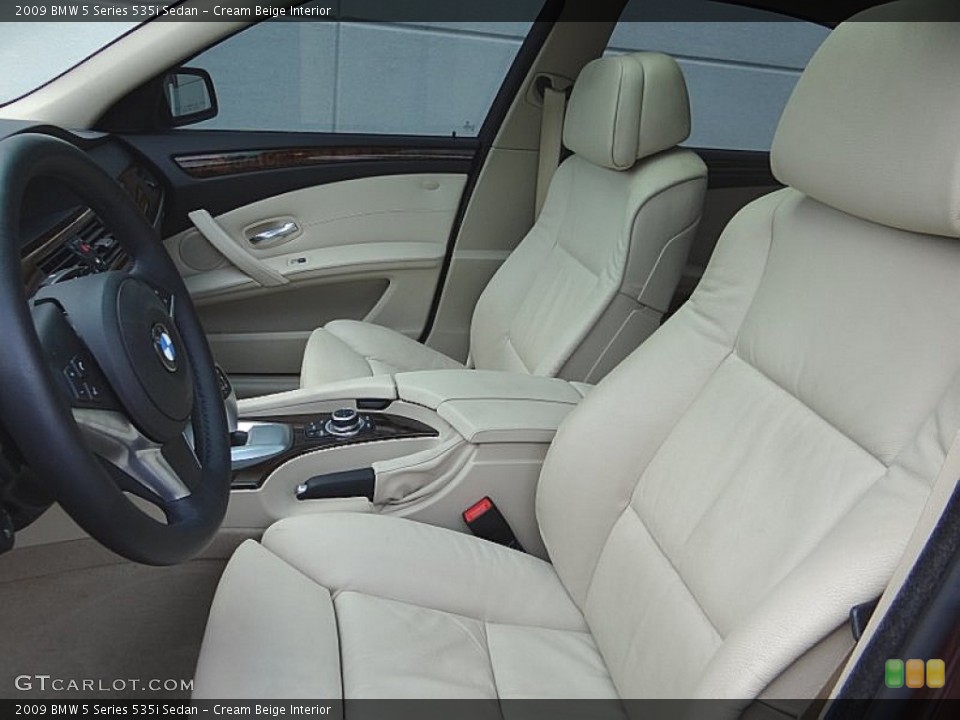 Cream Beige Interior Front Seat for the 2009 BMW 5 Series 535i Sedan #69112214