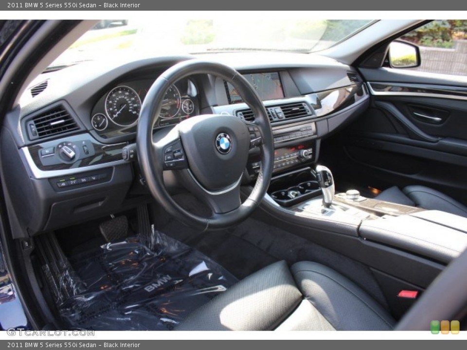 Black Interior Prime Interior for the 2011 BMW 5 Series 550i Sedan #69114563