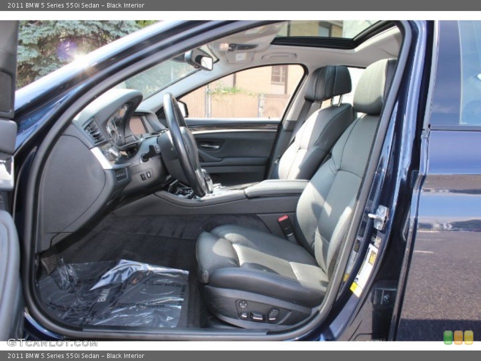 Black Interior Front Seat for the 2011 BMW 5 Series 550i Sedan #69114572