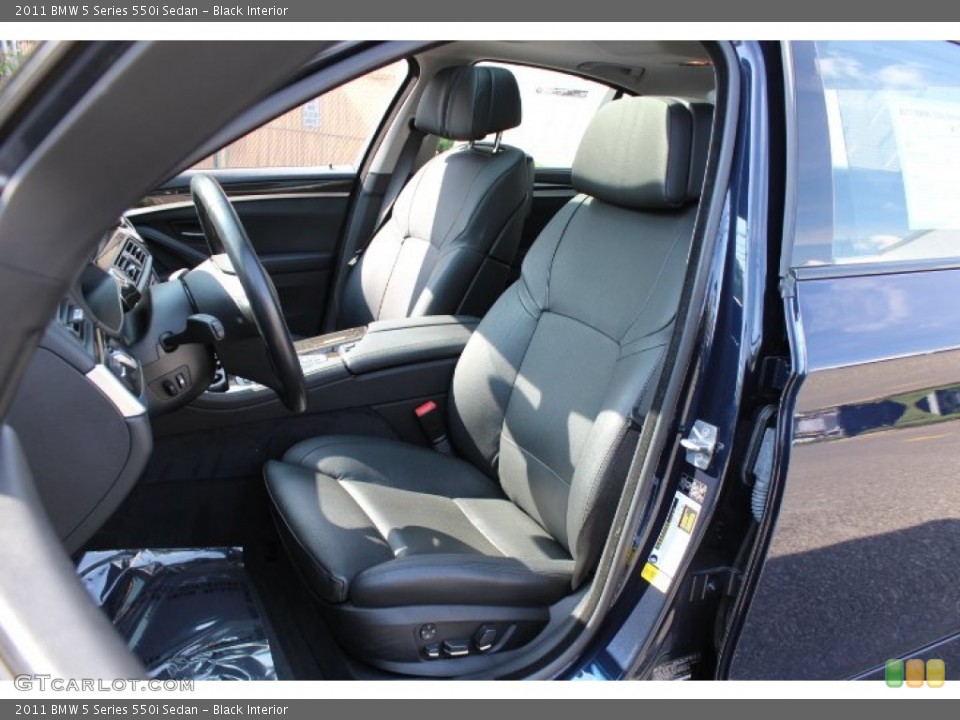 Black Interior Front Seat for the 2011 BMW 5 Series 550i Sedan #69114579