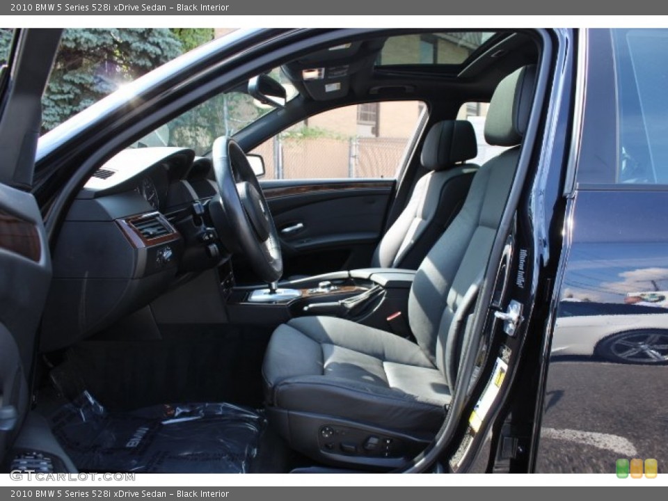 Black Interior Front Seat for the 2010 BMW 5 Series 528i xDrive Sedan #69114872