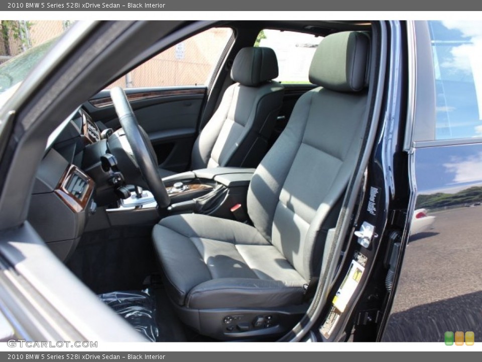 Black Interior Front Seat for the 2010 BMW 5 Series 528i xDrive Sedan #69114881