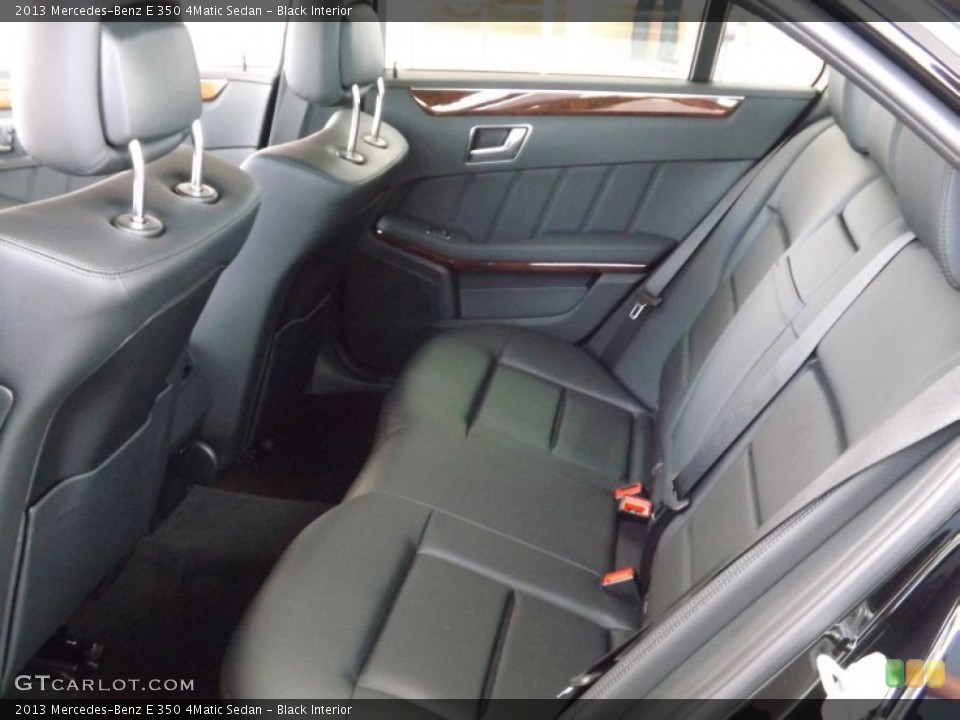 Black Interior Rear Seat for the 2013 Mercedes-Benz E 350 4Matic Sedan #69115273