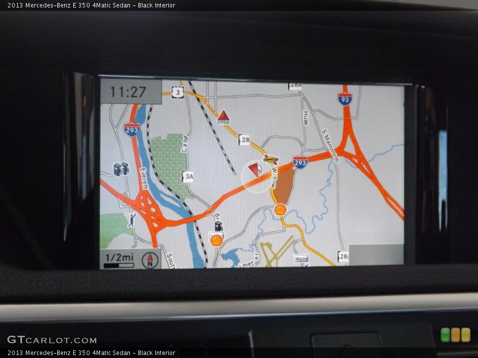 Black Interior Navigation for the 2013 Mercedes-Benz E 350 4Matic Sedan #69115316