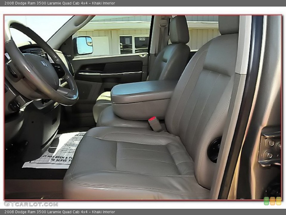 Khaki Interior Front Seat for the 2008 Dodge Ram 3500 Laramie Quad Cab 4x4 #69115928