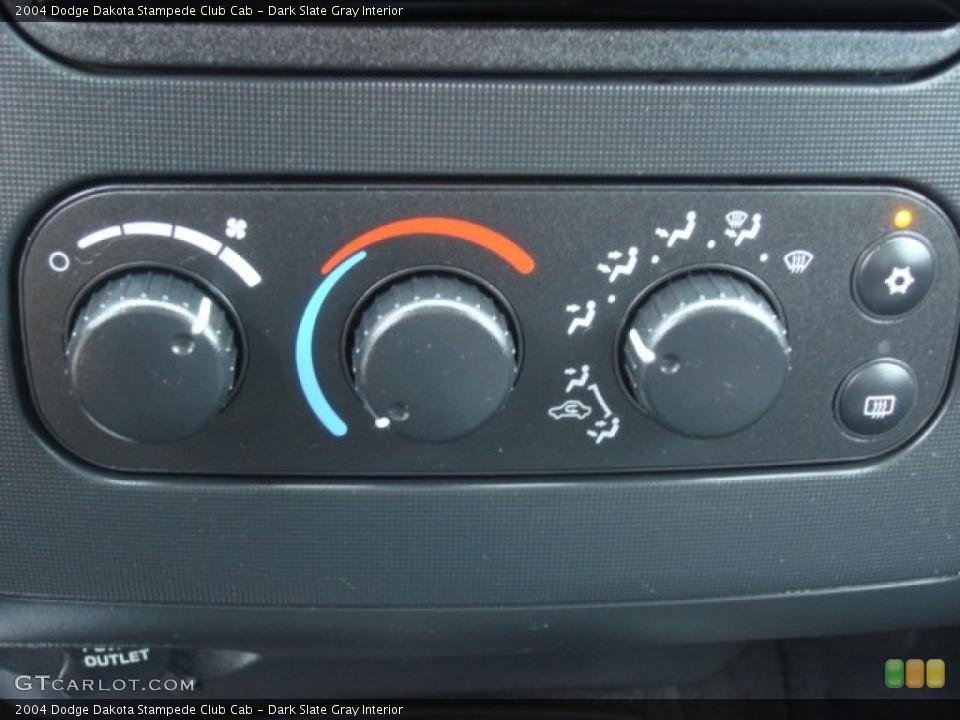 Dark Slate Gray Interior Controls for the 2004 Dodge Dakota Stampede Club Cab #69116672