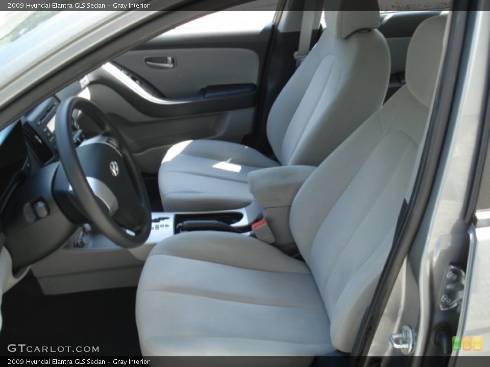 Gray Interior Front Seat for the 2009 Hyundai Elantra GLS Sedan #69118665