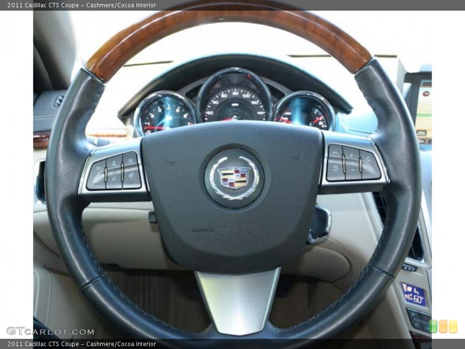 Cashmere/Cocoa Interior Steering Wheel for the 2011 Cadillac CTS Coupe #69119132