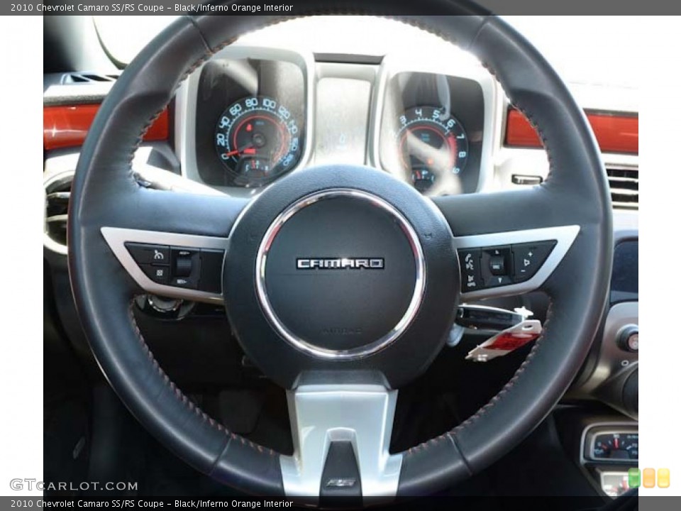 Black/Inferno Orange Interior Steering Wheel for the 2010 Chevrolet Camaro SS/RS Coupe #69119489