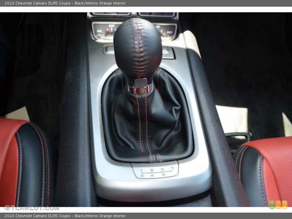 Black/Inferno Orange Interior Transmission for the 2010 Chevrolet Camaro SS/RS Coupe #69119498