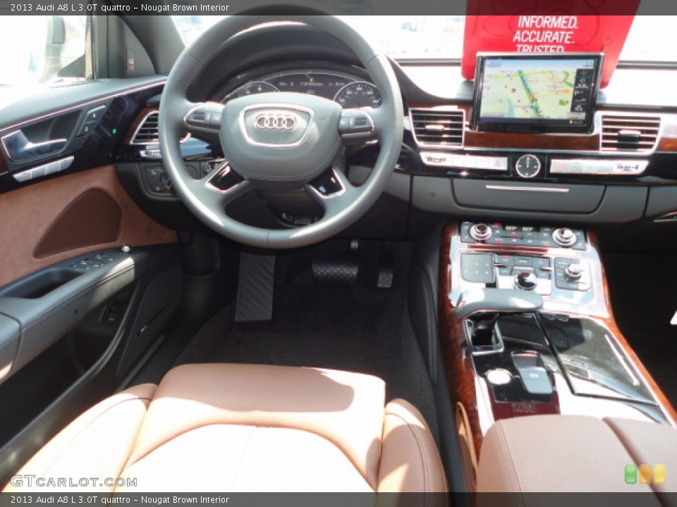Nougat Brown Interior Dashboard for the 2013 Audi A8 L 3.0T quattro #69120452