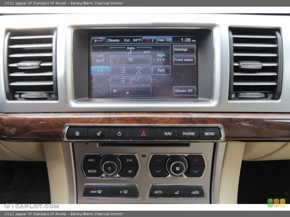 Barley/Warm Charcoal Interior Controls for the 2012 Jaguar XF  #69120797