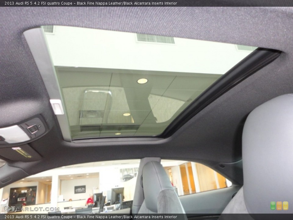 Black Fine Nappa Leather/Black Alcantara Inserts Interior Sunroof for the 2013 Audi RS 5 4.2 FSI quattro Coupe #69120941