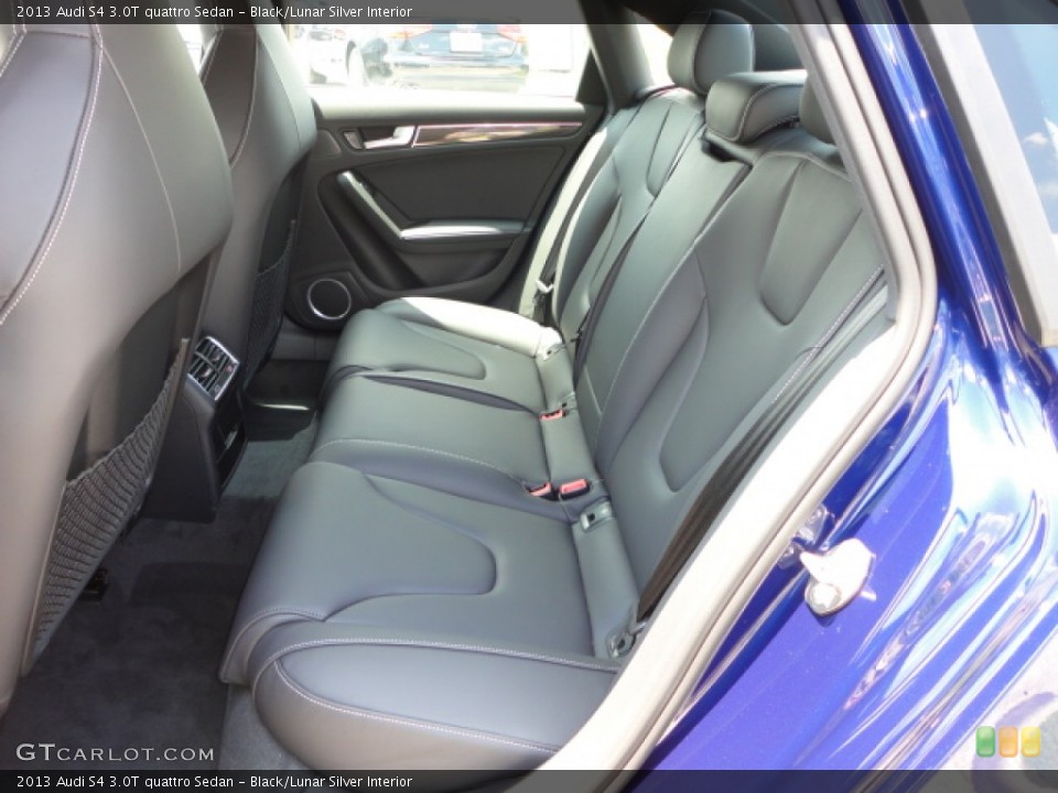 Black/Lunar Silver Interior Rear Seat for the 2013 Audi S4 3.0T quattro Sedan #69121025