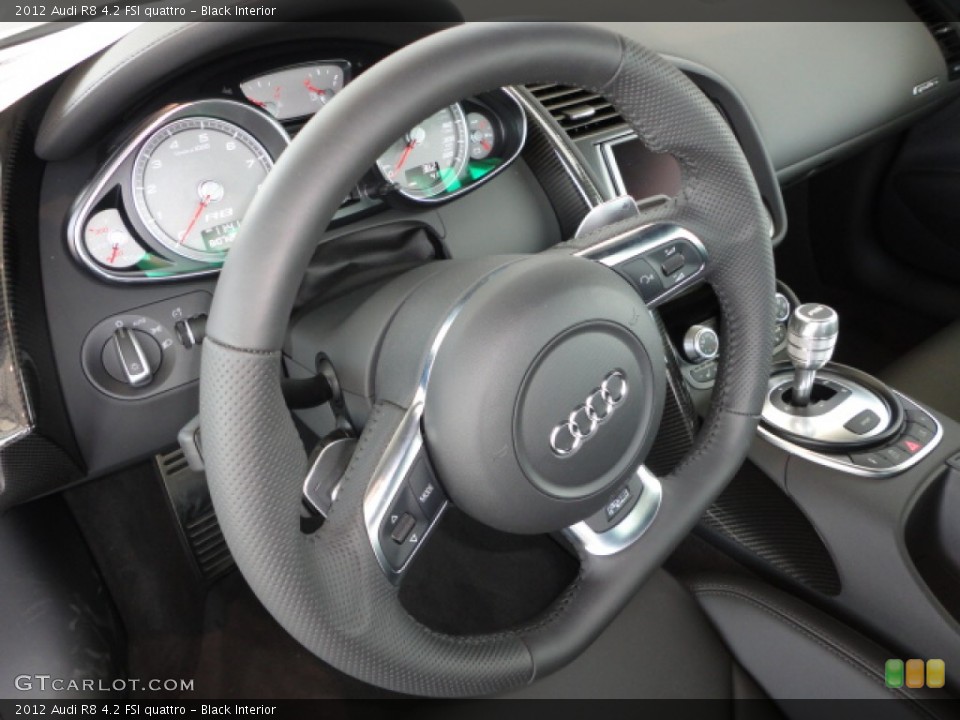 Black Interior Steering Wheel for the 2012 Audi R8 4.2 FSI quattro #69121232