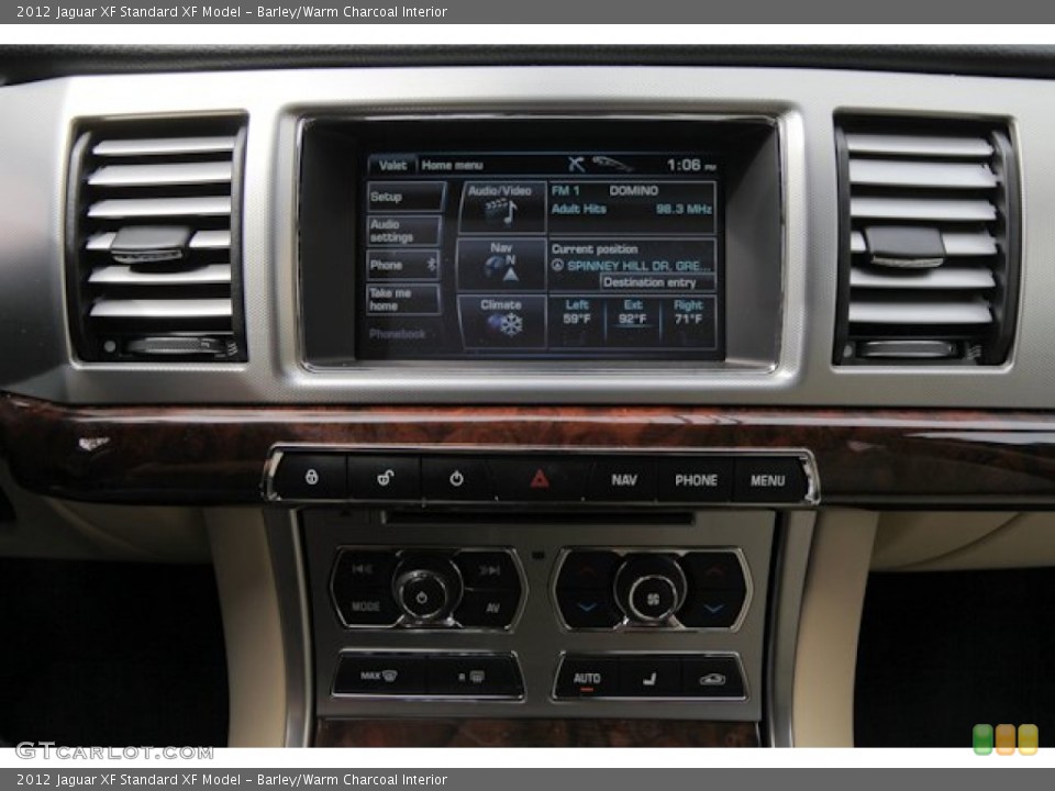 Barley/Warm Charcoal Interior Controls for the 2012 Jaguar XF  #69122450