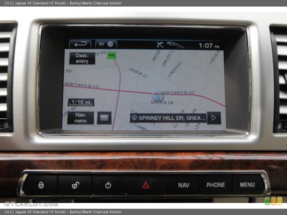 Barley/Warm Charcoal Interior Navigation for the 2012 Jaguar XF  #69122459