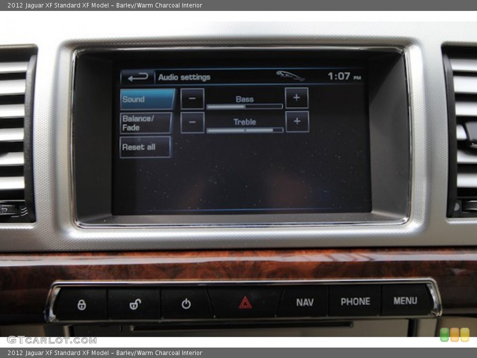 Barley/Warm Charcoal Interior Controls for the 2012 Jaguar XF  #69122468