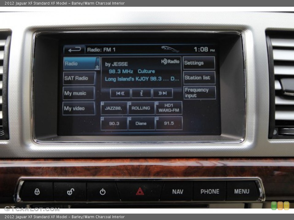 Barley/Warm Charcoal Interior Controls for the 2012 Jaguar XF  #69122481