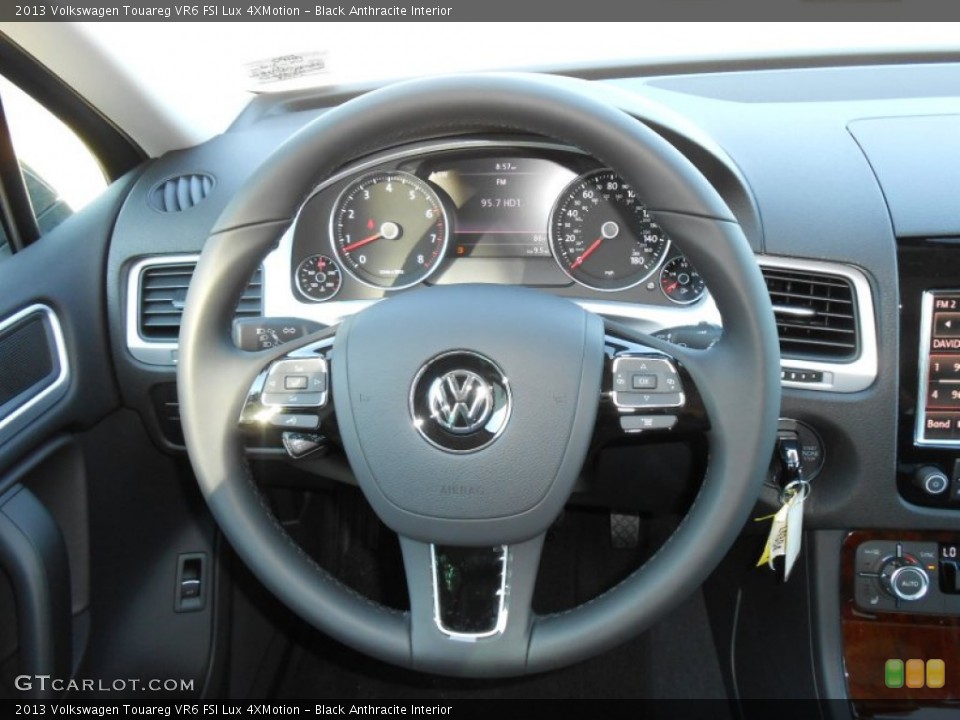 Black Anthracite Interior Steering Wheel for the 2013 Volkswagen Touareg VR6 FSI Lux 4XMotion #69122615