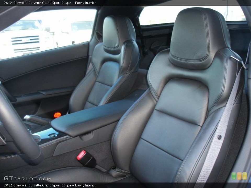 Ebony Interior Front Seat for the 2012 Chevrolet Corvette Grand Sport Coupe #69123605