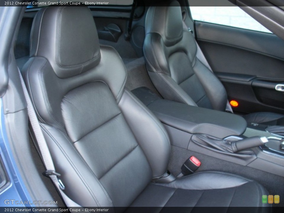 Ebony Interior Front Seat for the 2012 Chevrolet Corvette Grand Sport Coupe #69123614