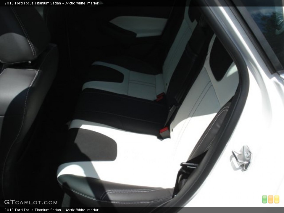 Arctic White Interior Rear Seat for the 2013 Ford Focus Titanium Sedan #69124304