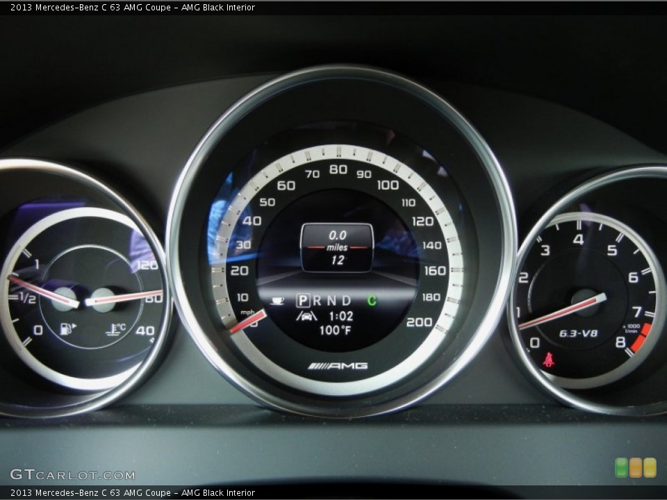 AMG Black Interior Gauges for the 2013 Mercedes-Benz C 63 AMG Coupe #69126584