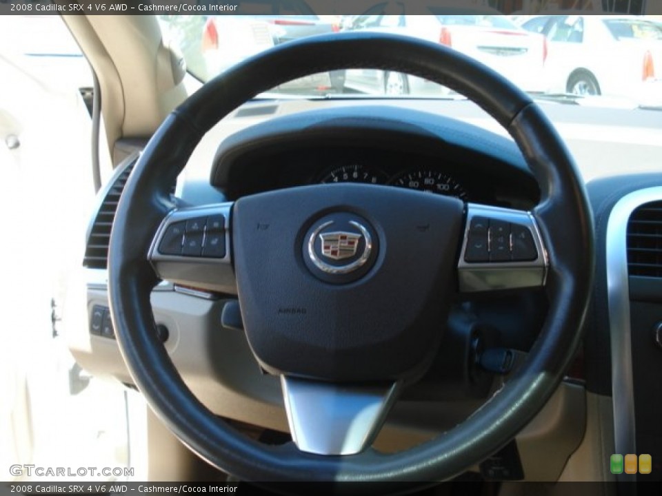 Cashmere/Cocoa Interior Steering Wheel for the 2008 Cadillac SRX 4 V6 AWD #69129986