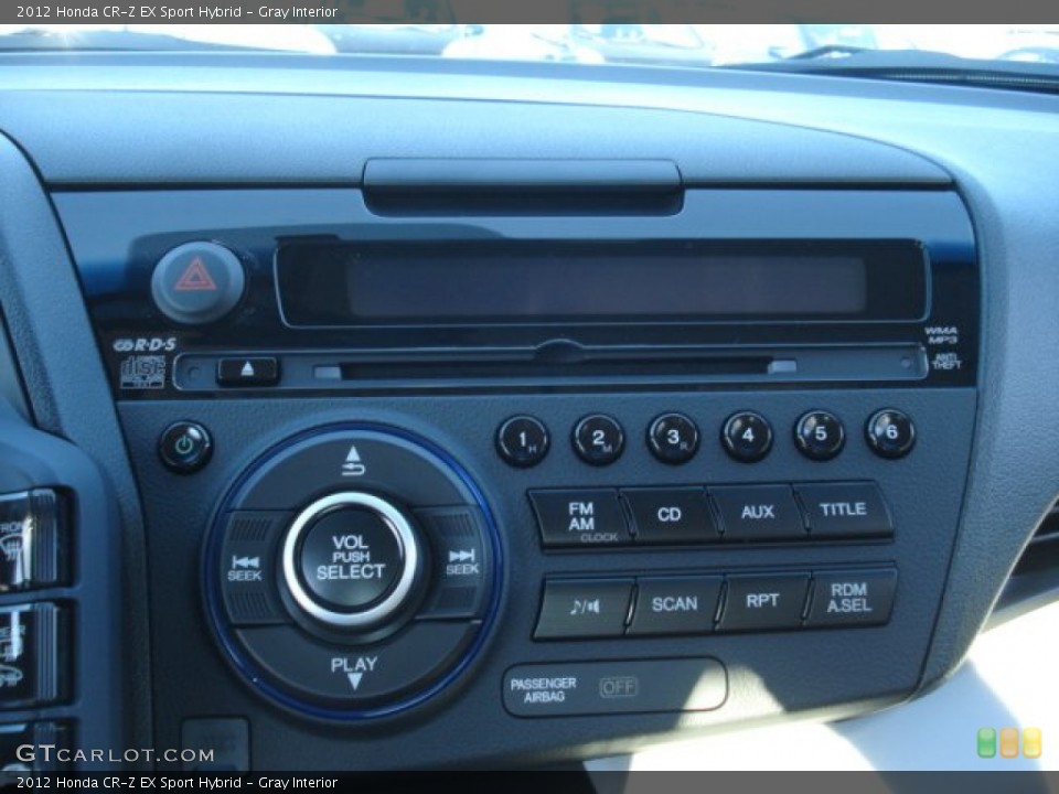 Gray Interior Controls for the 2012 Honda CR-Z EX Sport Hybrid #69131599
