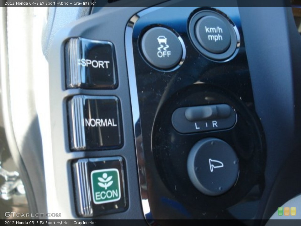 Gray Interior Controls for the 2012 Honda CR-Z EX Sport Hybrid #69131613