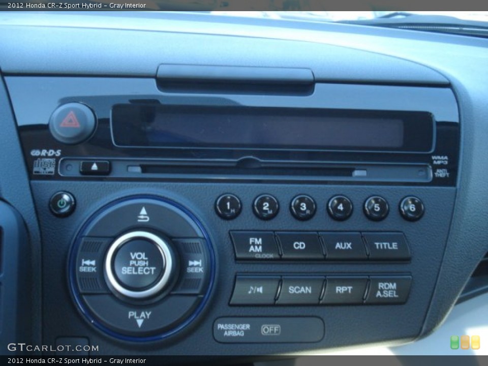 Gray Interior Audio System for the 2012 Honda CR-Z Sport Hybrid #69131777