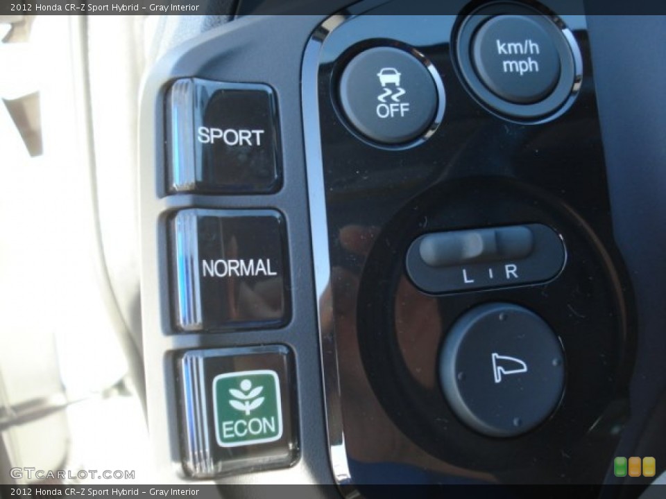Gray Interior Controls for the 2012 Honda CR-Z Sport Hybrid #69131810