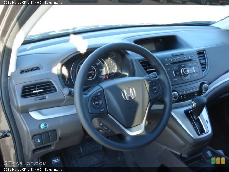 Beige Interior Dashboard for the 2012 Honda CR-V EX 4WD #69132098