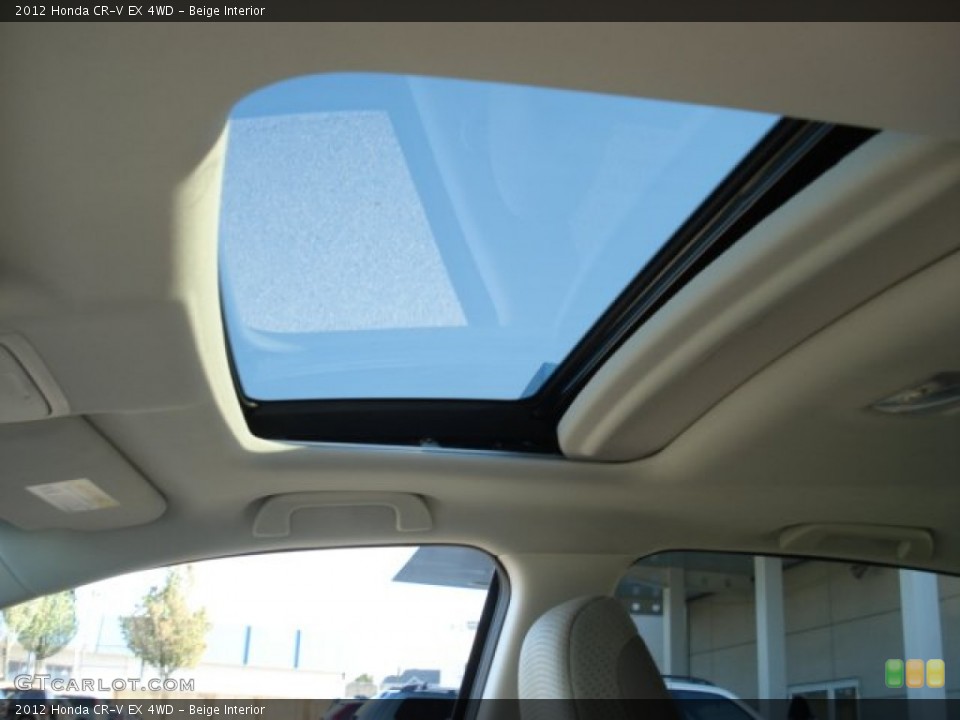 Beige Interior Sunroof for the 2012 Honda CR-V EX 4WD #69132143