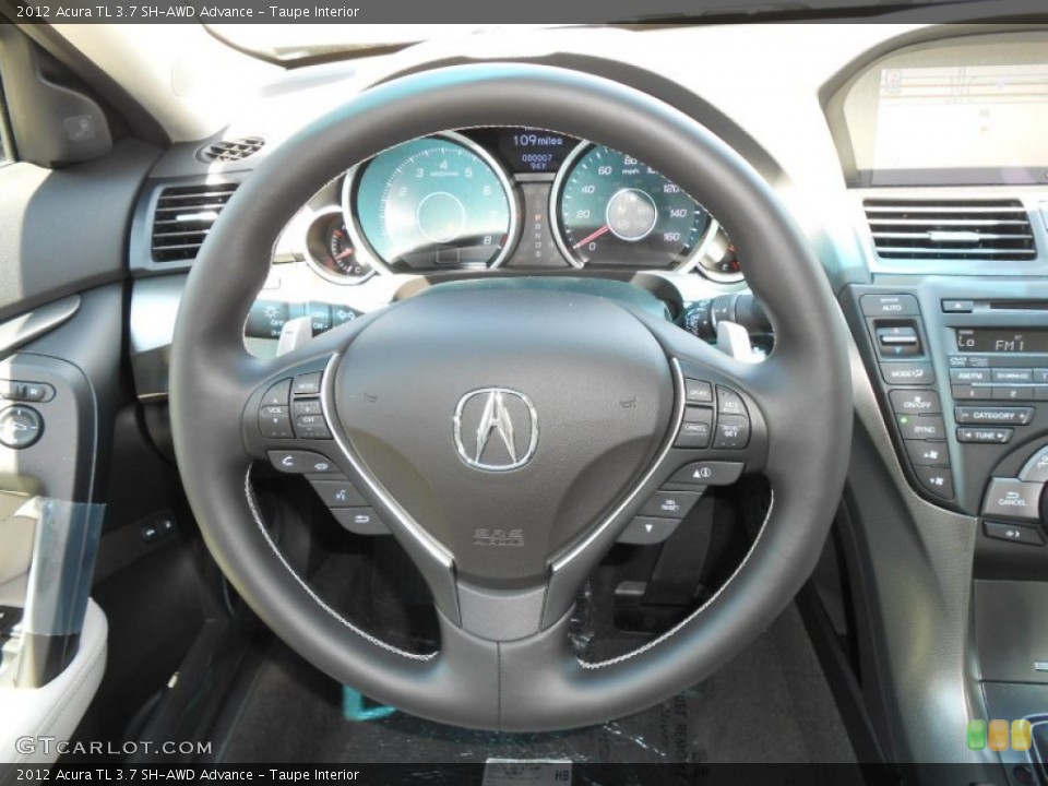 Taupe Interior Steering Wheel for the 2012 Acura TL 3.7 SH-AWD Advance #69136958