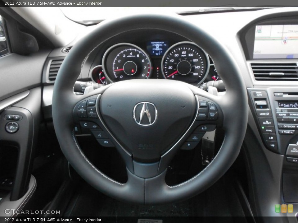 Ebony Interior Steering Wheel for the 2012 Acura TL 3.7 SH-AWD Advance #69137190