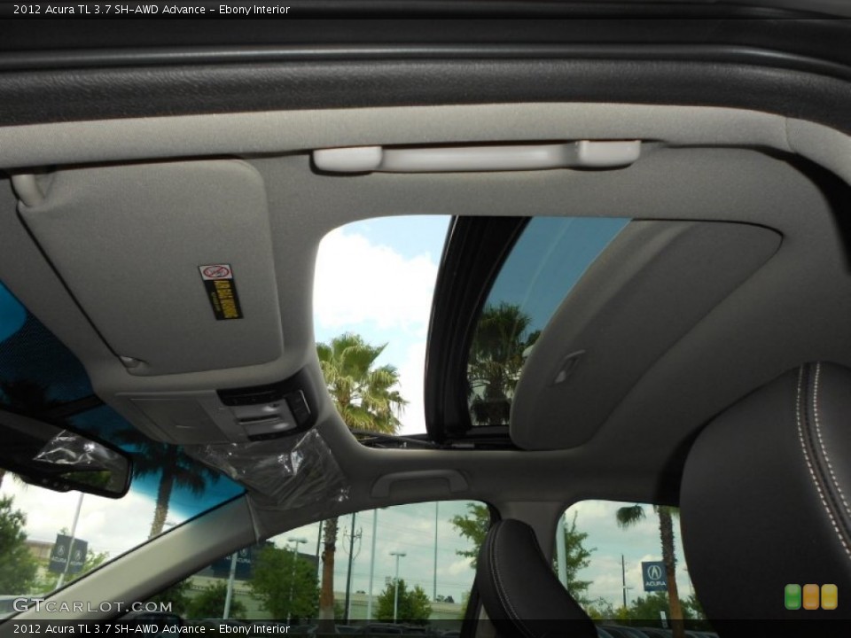 Ebony Interior Sunroof for the 2012 Acura TL 3.7 SH-AWD Advance #69137259