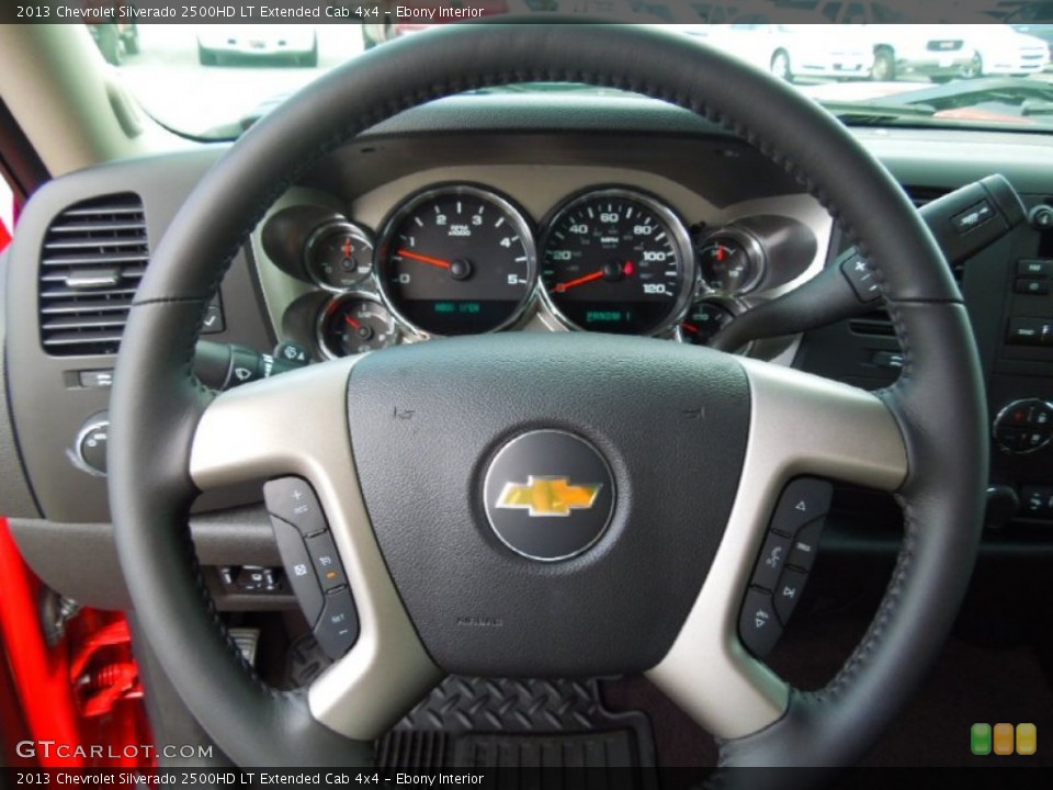 Ebony Interior Steering Wheel for the 2013 Chevrolet Silverado 2500HD LT Extended Cab 4x4 #69139292