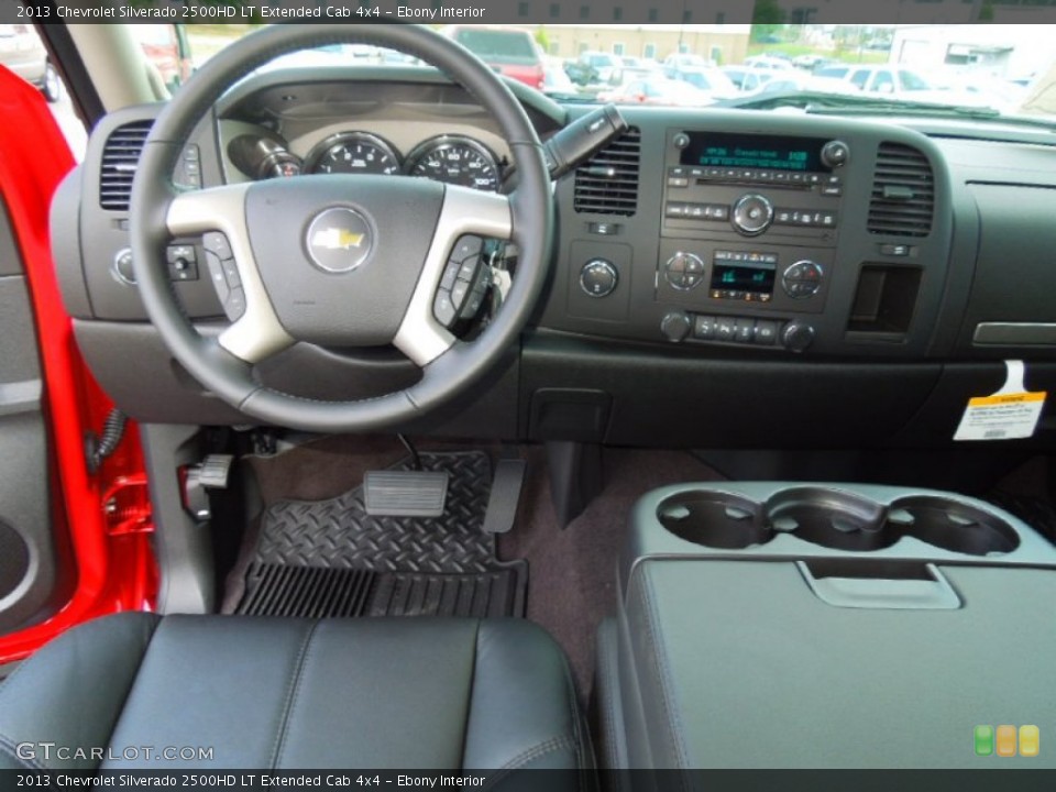 Ebony Interior Dashboard for the 2013 Chevrolet Silverado 2500HD LT Extended Cab 4x4 #69139328
