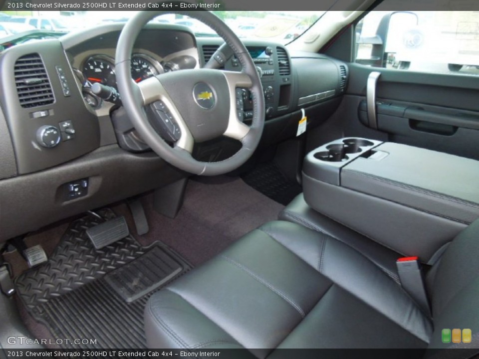 Ebony Interior Prime Interior for the 2013 Chevrolet Silverado 2500HD LT Extended Cab 4x4 #69139418
