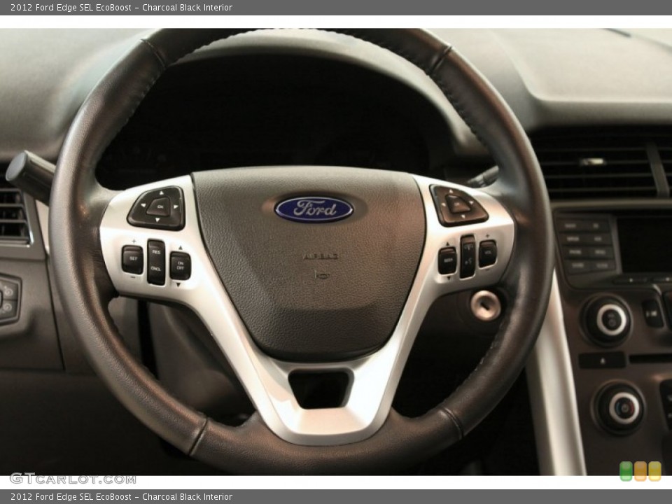 Charcoal Black Interior Steering Wheel for the 2012 Ford Edge SEL EcoBoost #69139508