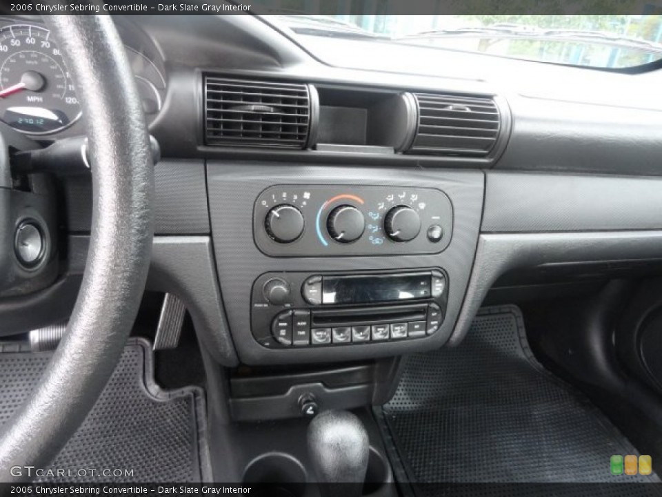 Dark Slate Gray Interior Controls for the 2006 Chrysler Sebring Convertible #69145691
