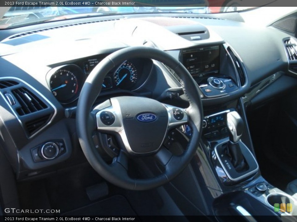 Charcoal Black Interior Dashboard for the 2013 Ford Escape Titanium 2.0L EcoBoost 4WD #69146429