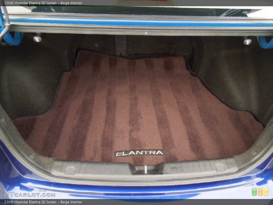 Beige Interior Trunk for the 2008 Hyundai Elantra SE Sedan #69152296